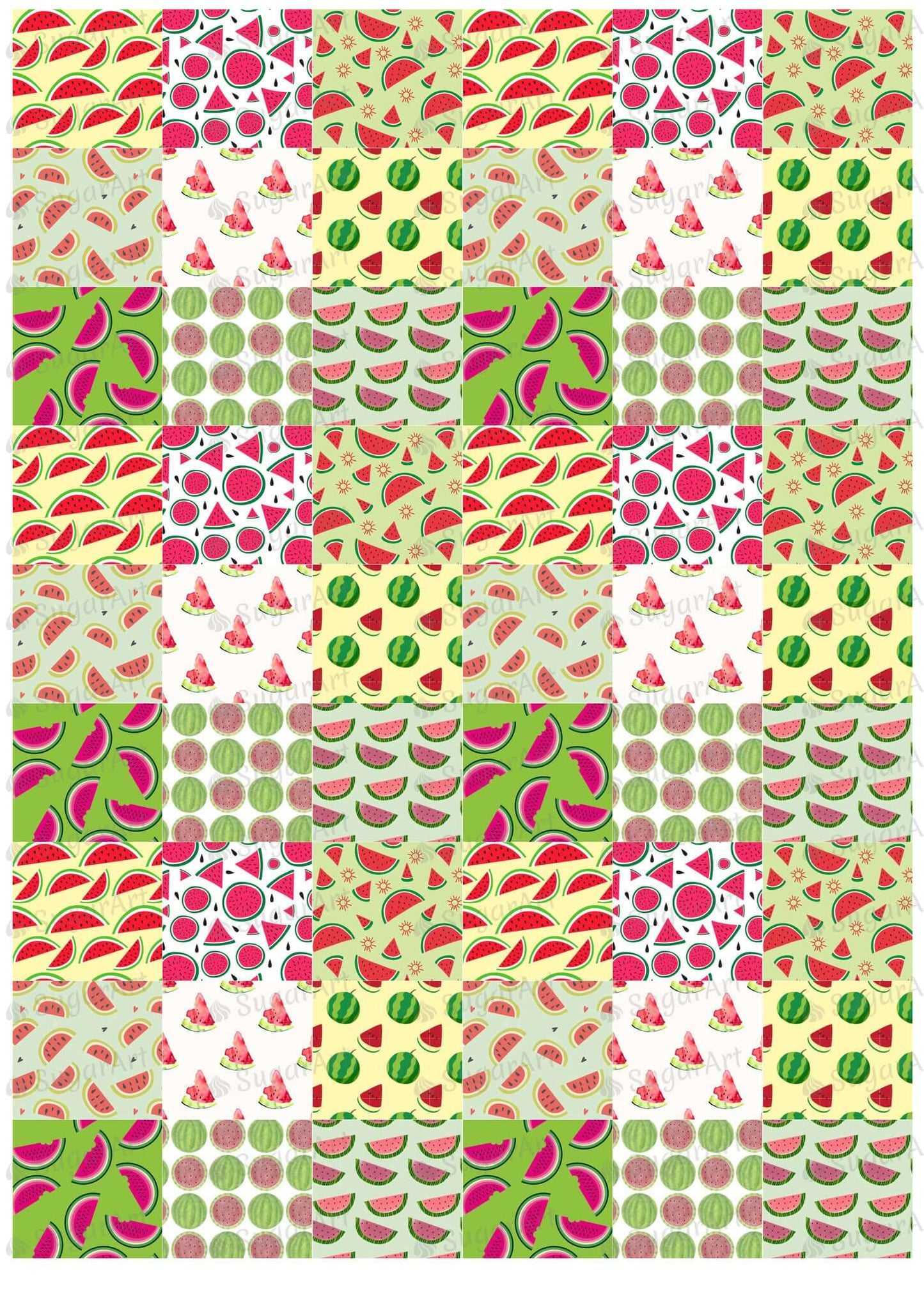 Watermelon Pattern - BSA011-Sugar Stamp sheets-Sugar Art