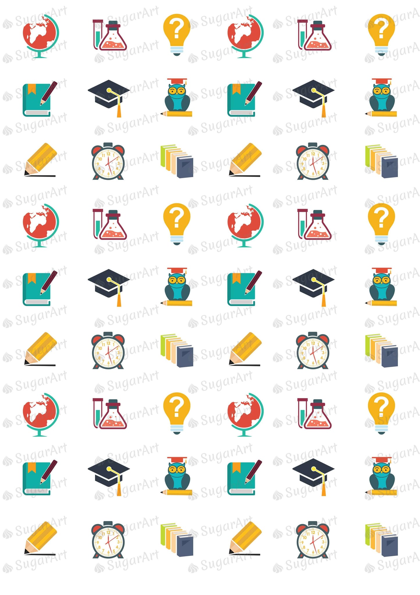 School Elements Collection. Graduation - ESA023-Sugar Stamp sheets-Sugar Art