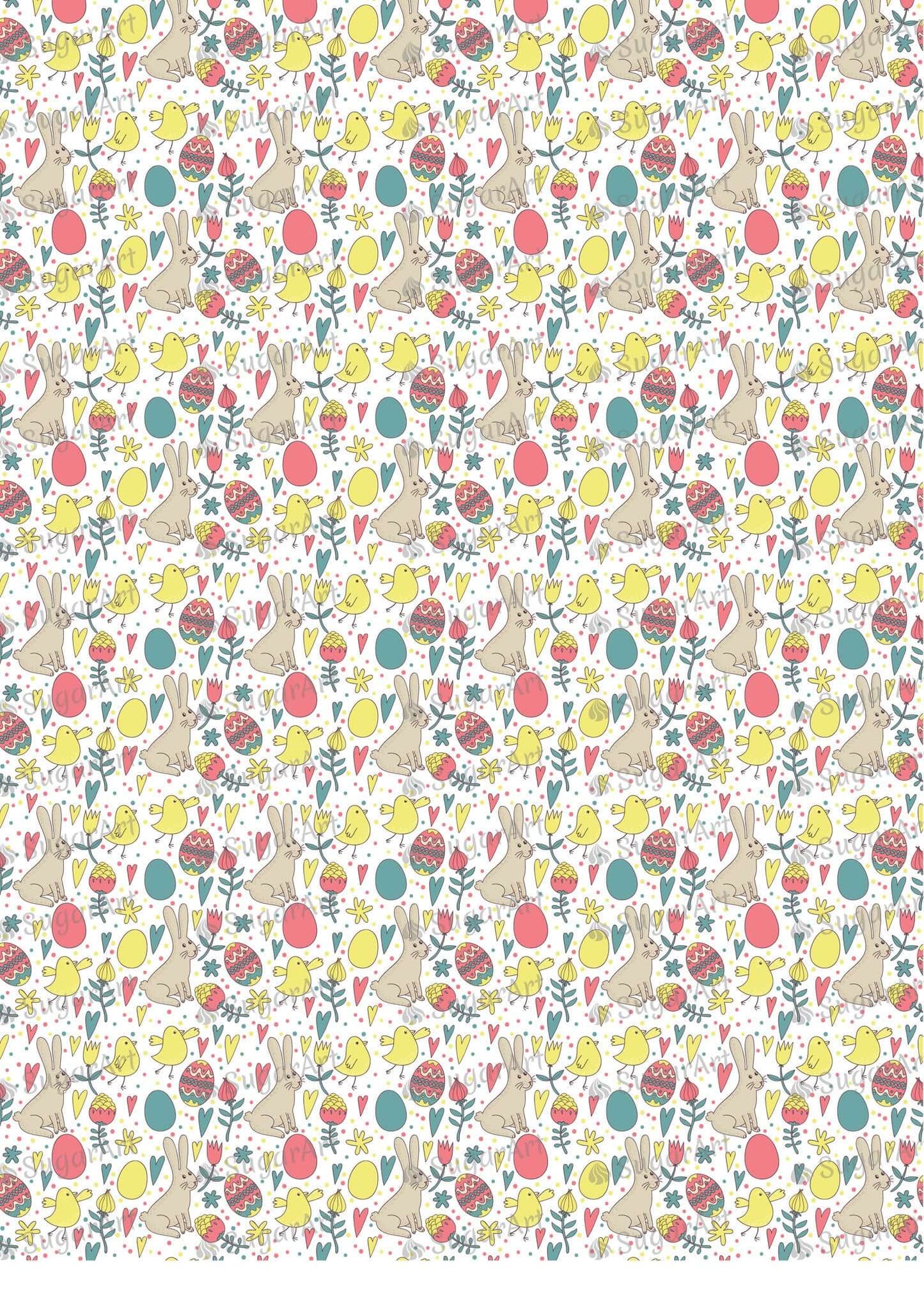 Retro Easter Pattern - HSA006-Sugar Stamp sheets-Sugar Art
