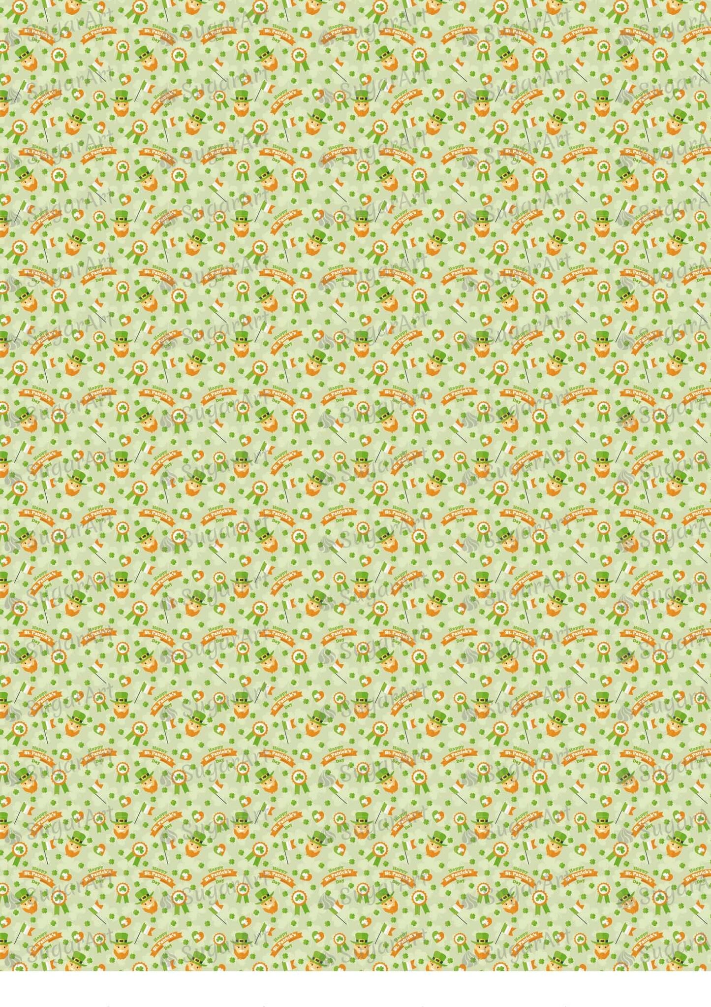 Saint Patrick Day Pattern - HSA018-Sugar Stamp sheets-Sugar Art