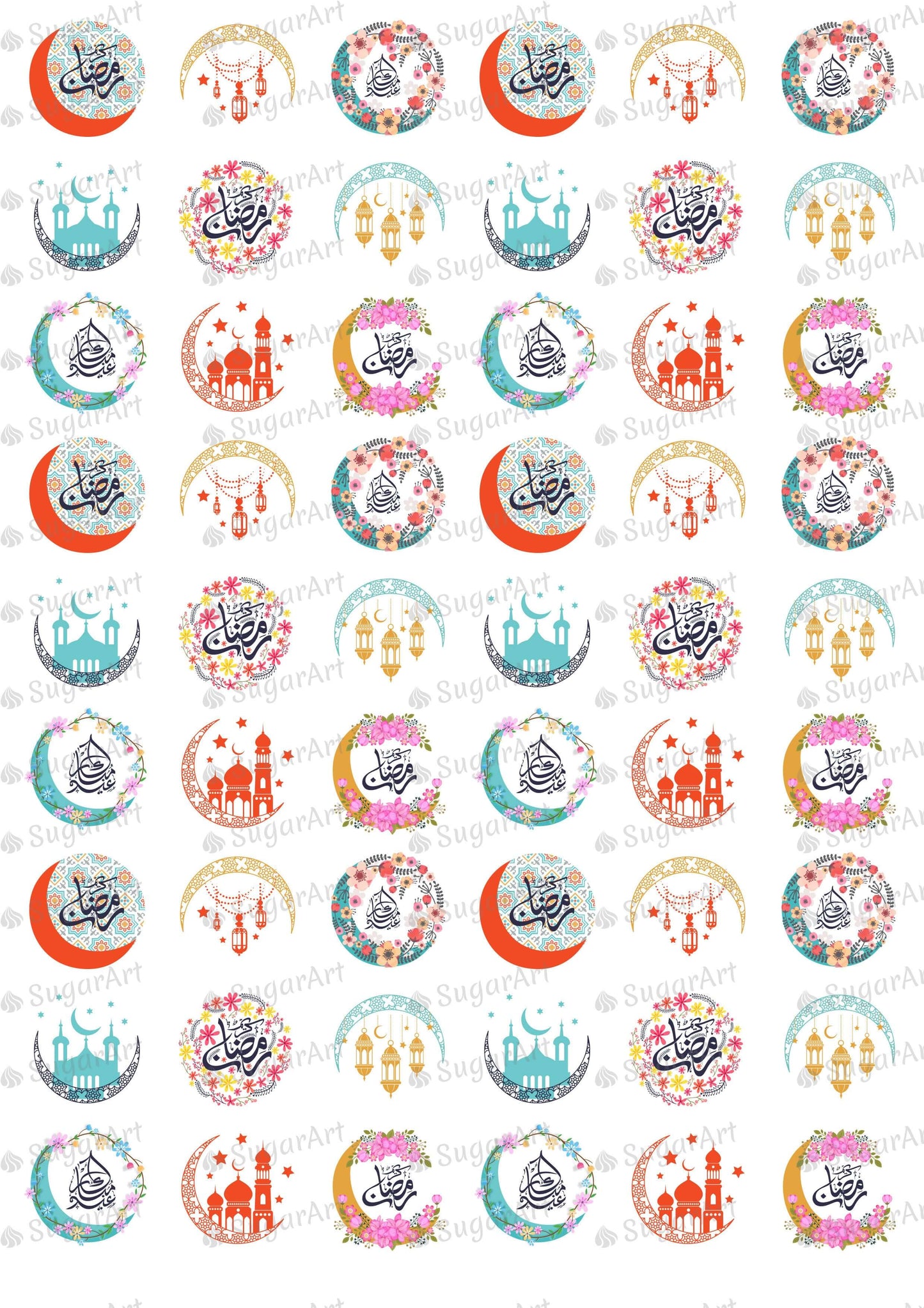 Happy Ramadan!!! - HSA038-Sugar Stamp sheets-Sugar Art