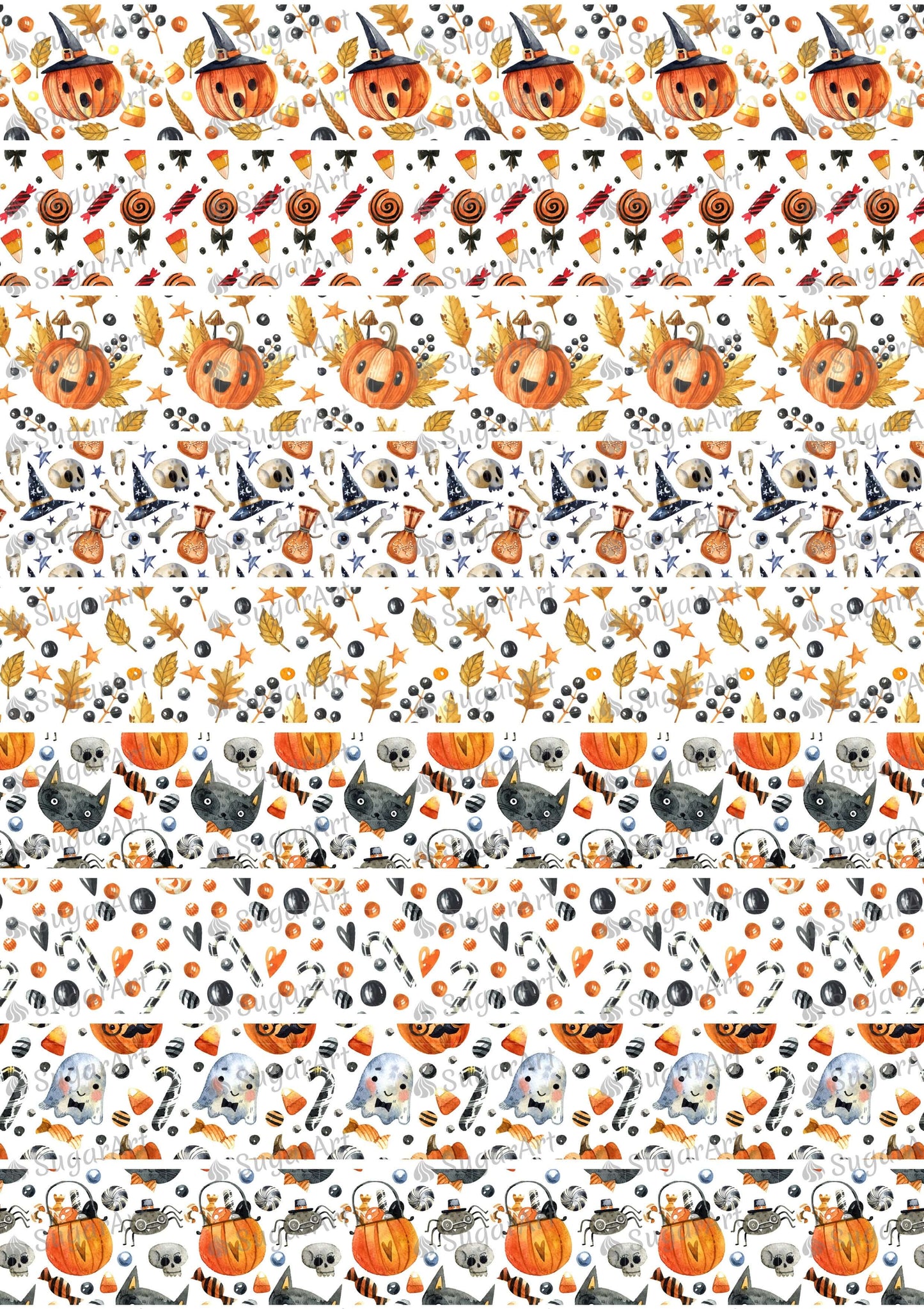 Watercolor Halloween Pattern Collection - HSA067.