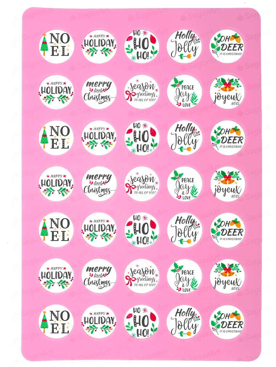 Winter Holidays Quotes for charms - Round Stencil Mat - HSA107.