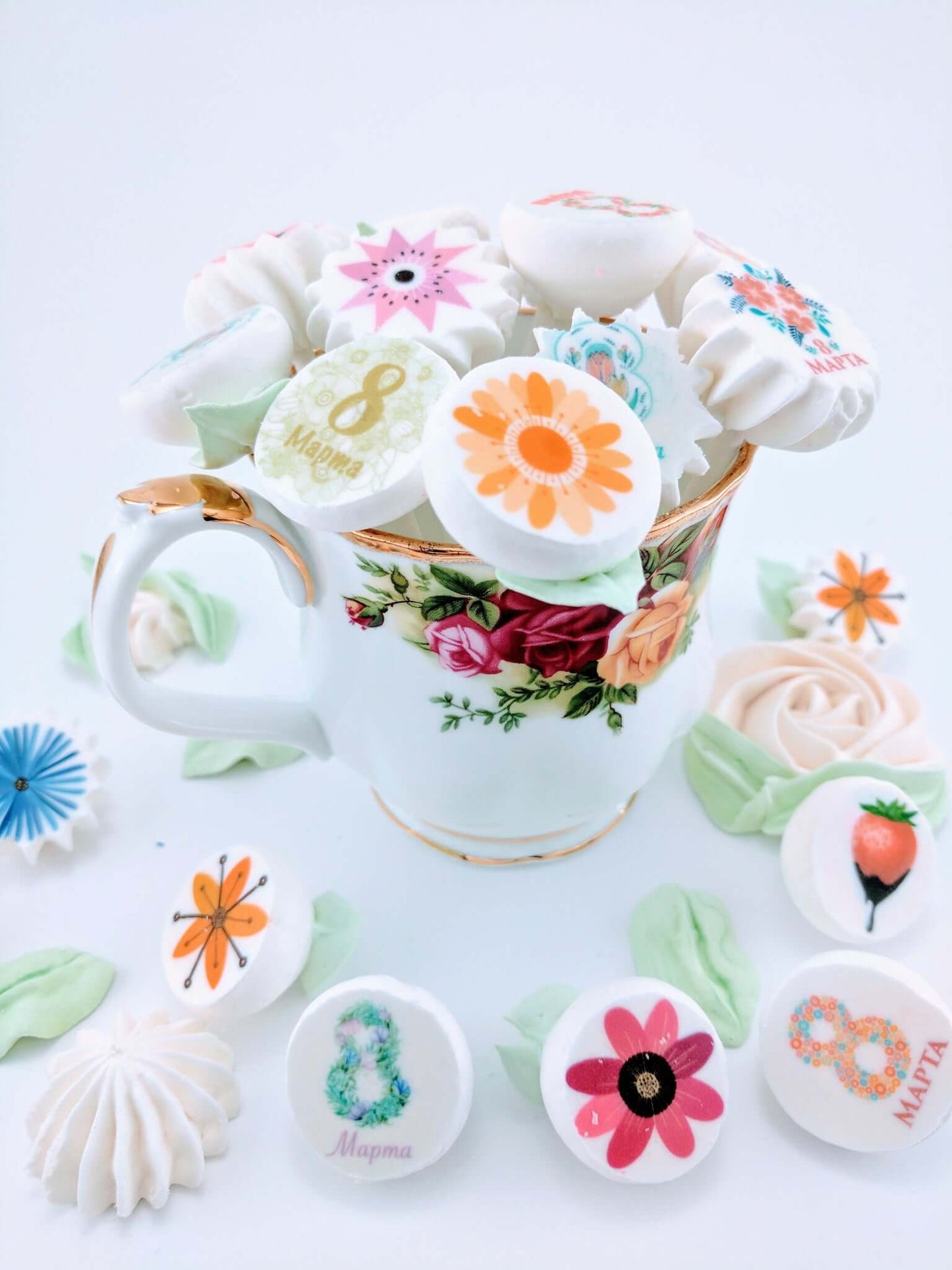 Colorful Flowers Collection - ESA016-Sugar Stamp sheets-Sugar Art