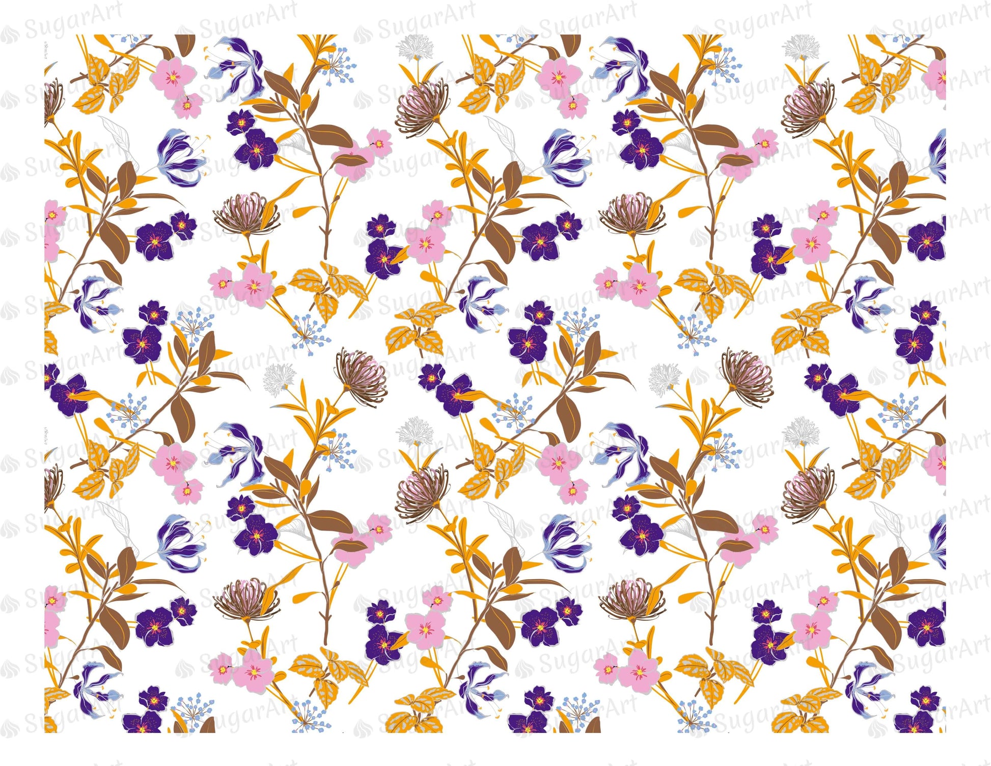 Blooming Garden Floral Pattern - Icing - ISA022.