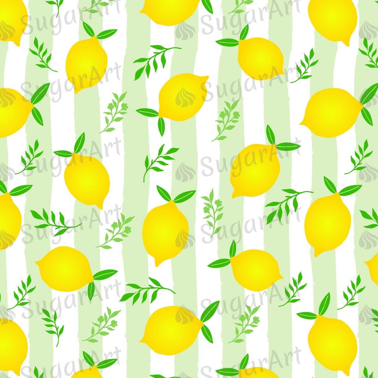 Lemons and Leafs Pattern - Icing - ISA065.