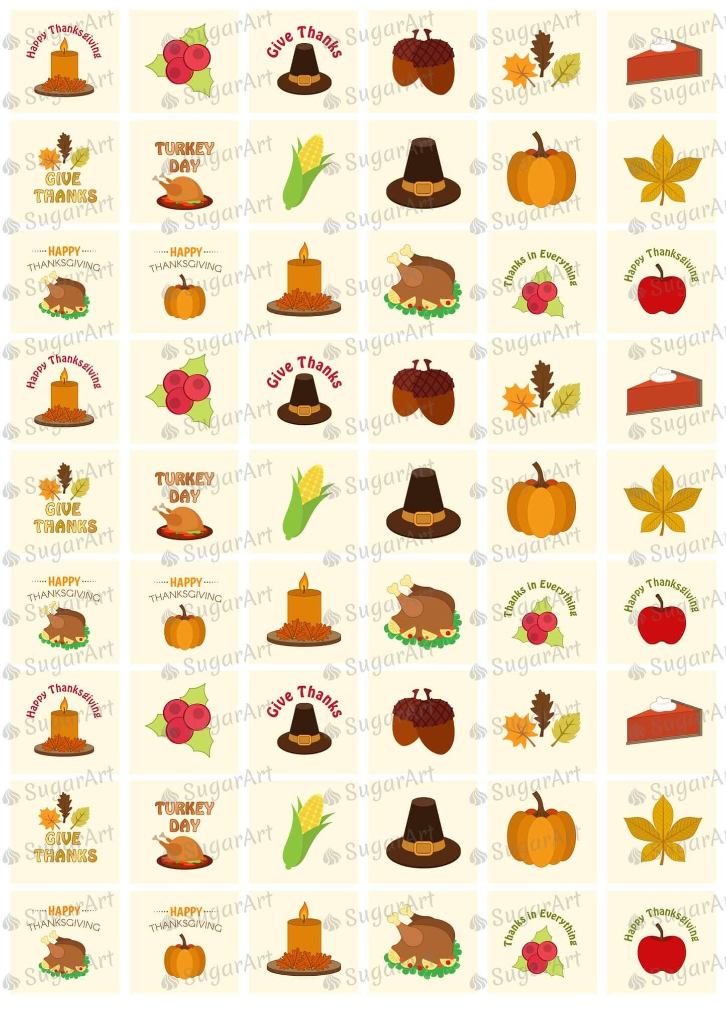 Happy Thanksgiving Symbols- SA26.