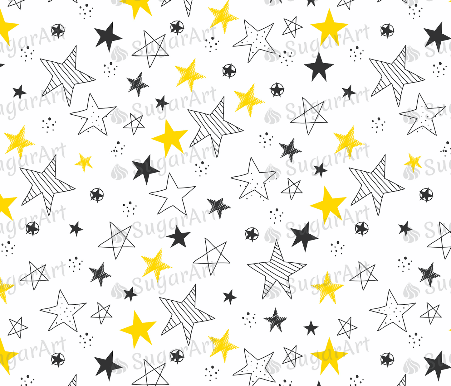 Hand Drawn Stars Background - Icing - ISA034.