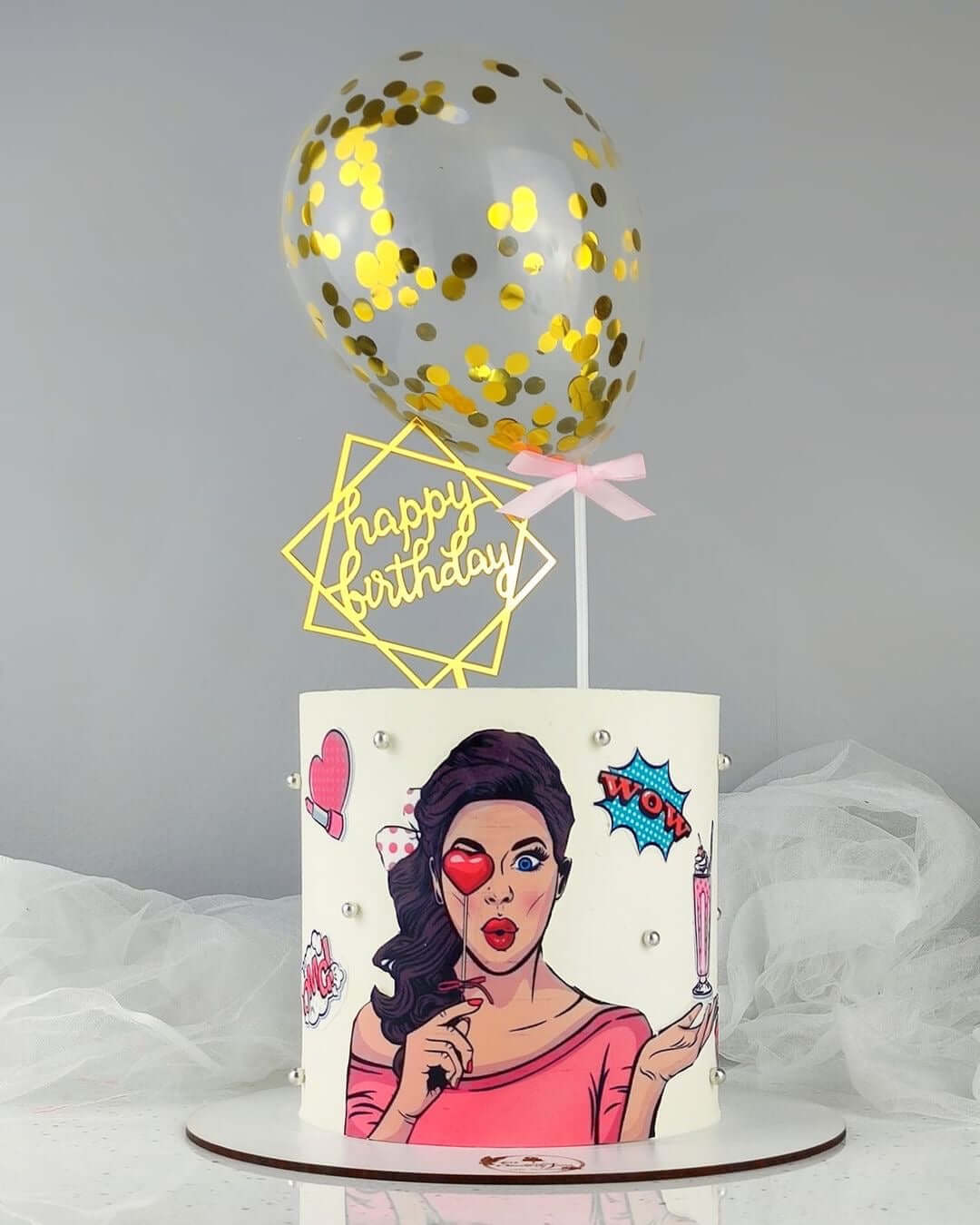 Pop Art Girl and Cartoon Stickers - Icing - ISA099.