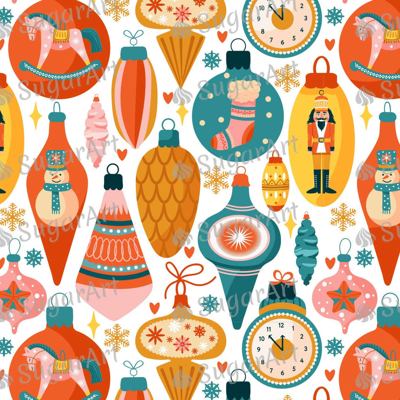 Various Christmas Decorations - Icing - ISA118.