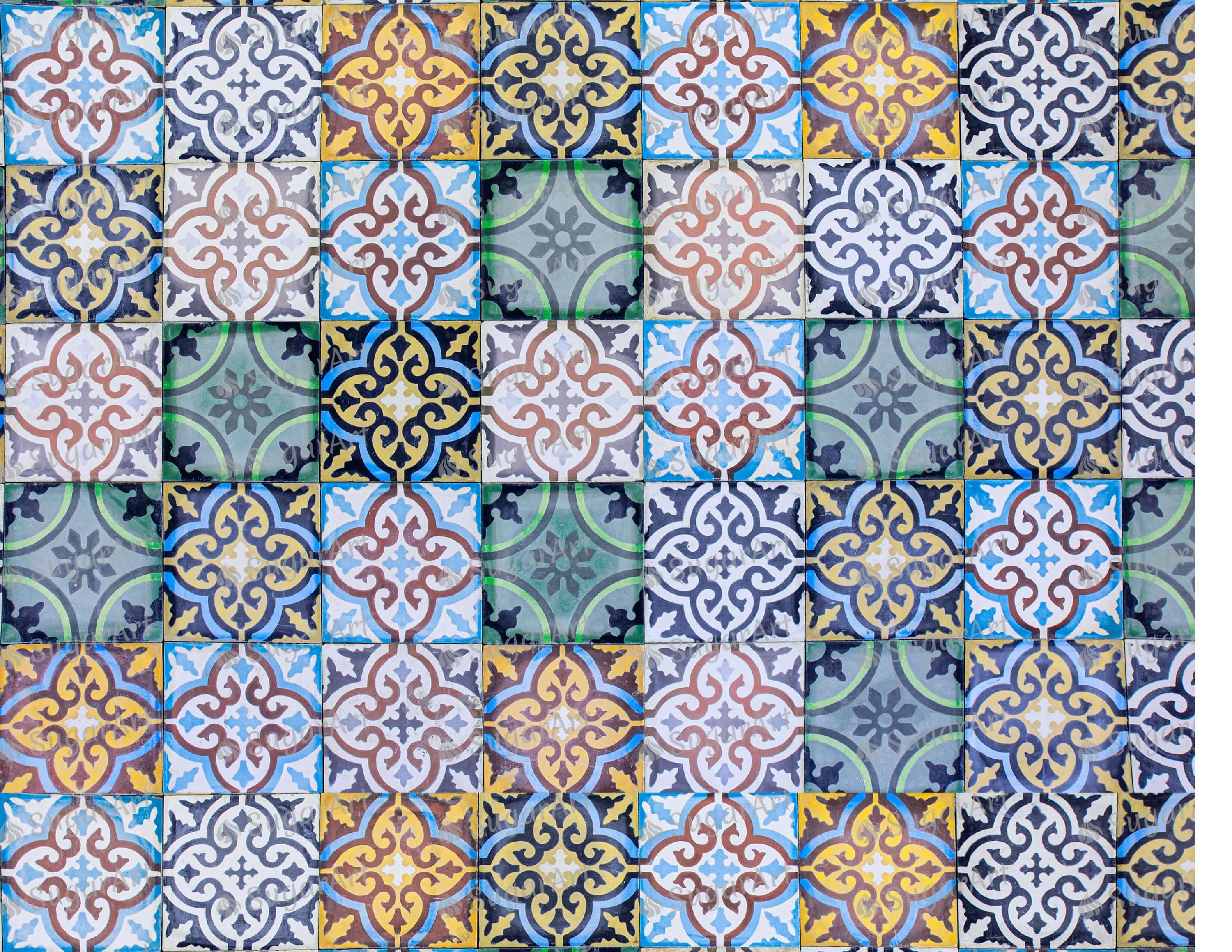Moroccan Traditional Arabic Ceramic Tiles - Icing - ISA127.