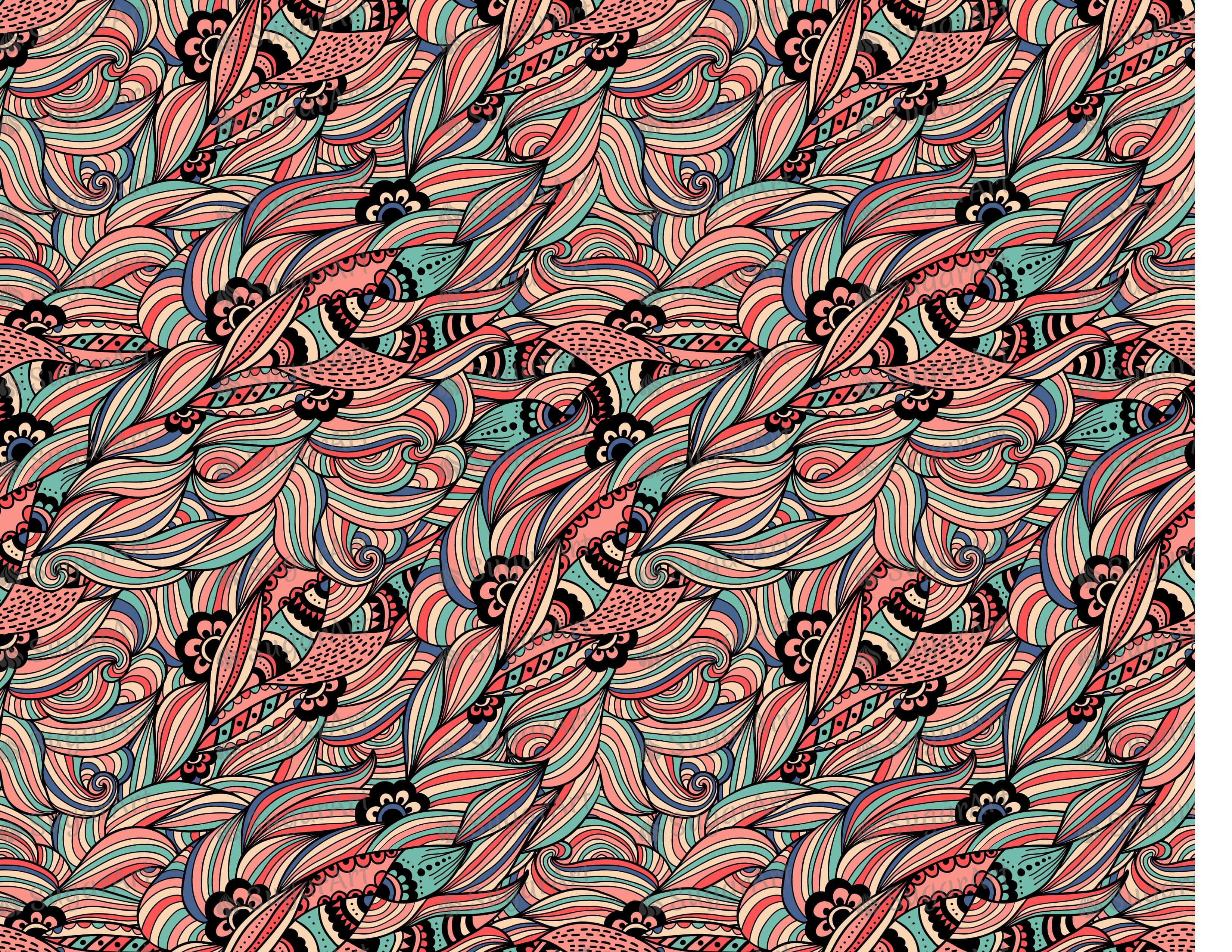 Abstract Flower Pattern - Icing - ISA140.