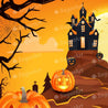 Spooky Castle with Pumpkins Halloween - Icing - ISA152.