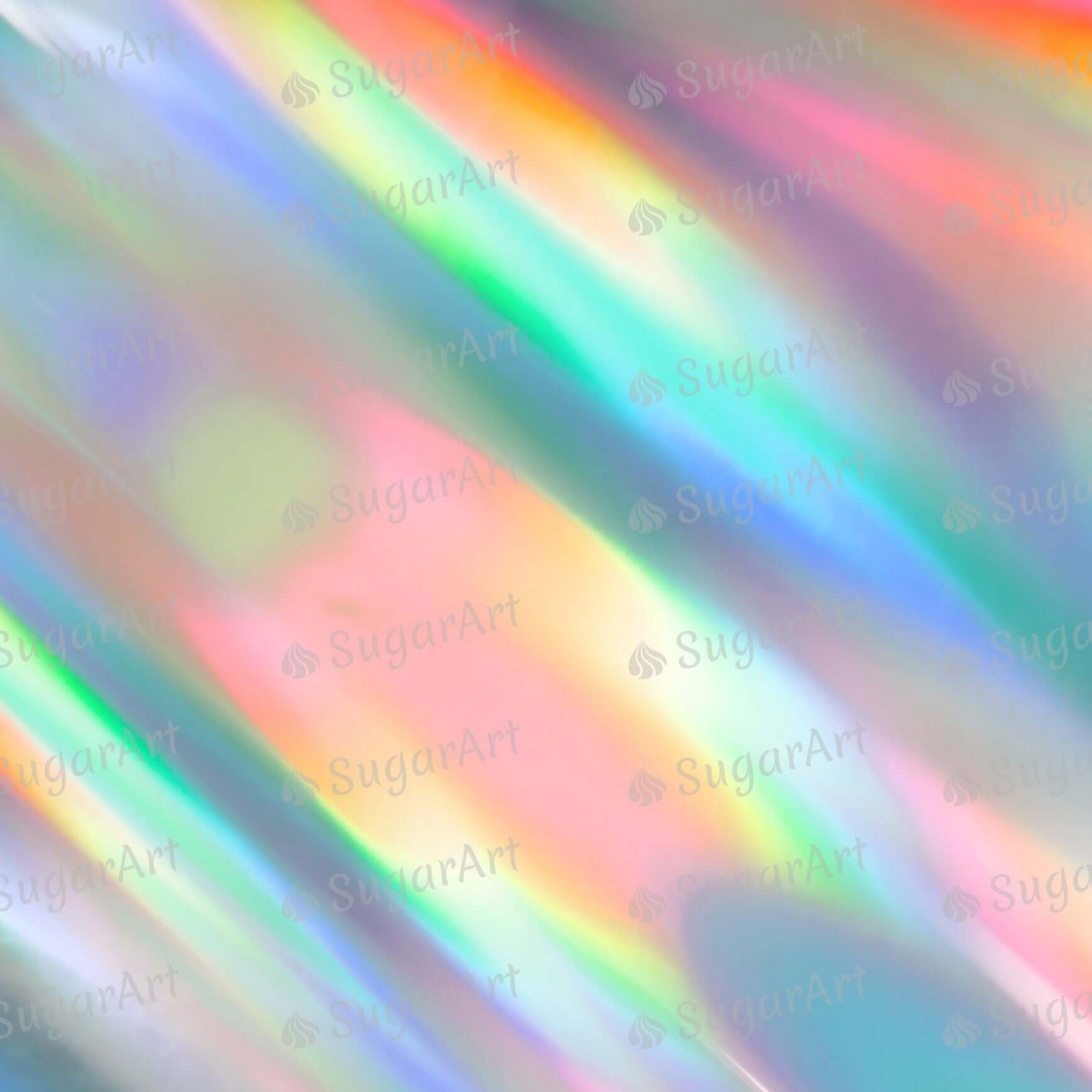 Vibrant Holographic Pastel Foil Texture - Icing - ISA163.