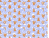Gingerbread Cookies On Blue Background - Icing - ISA169.