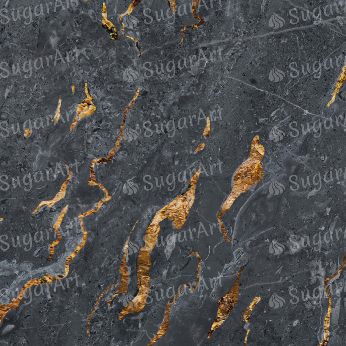 Black Marbled Surface - Icing - ISA171.