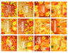 Thanksgiving 2.5 inch Orange Squares - Icing - ISA179.