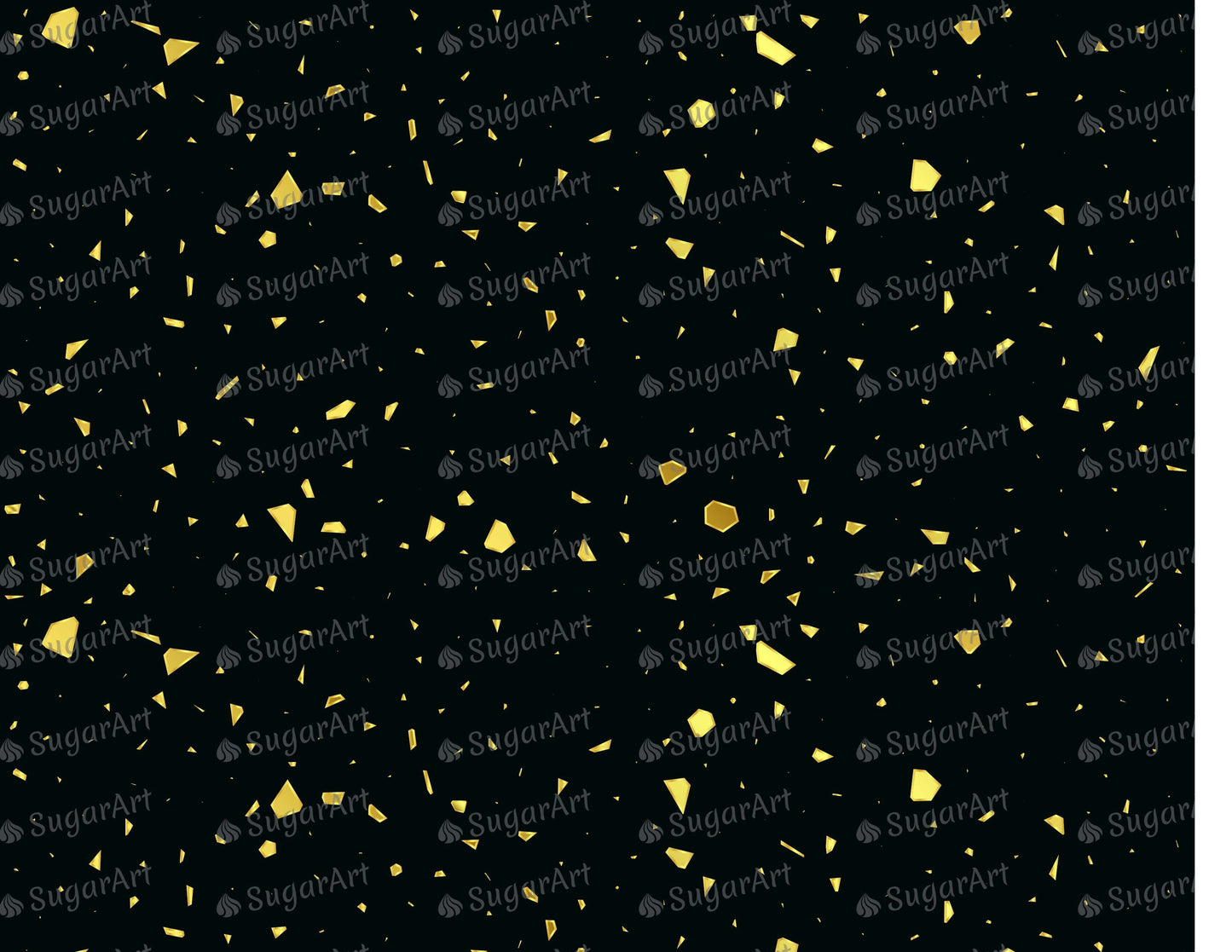 Black and Gold Terrazzo Marble Mosaic - Icing - ISA182.