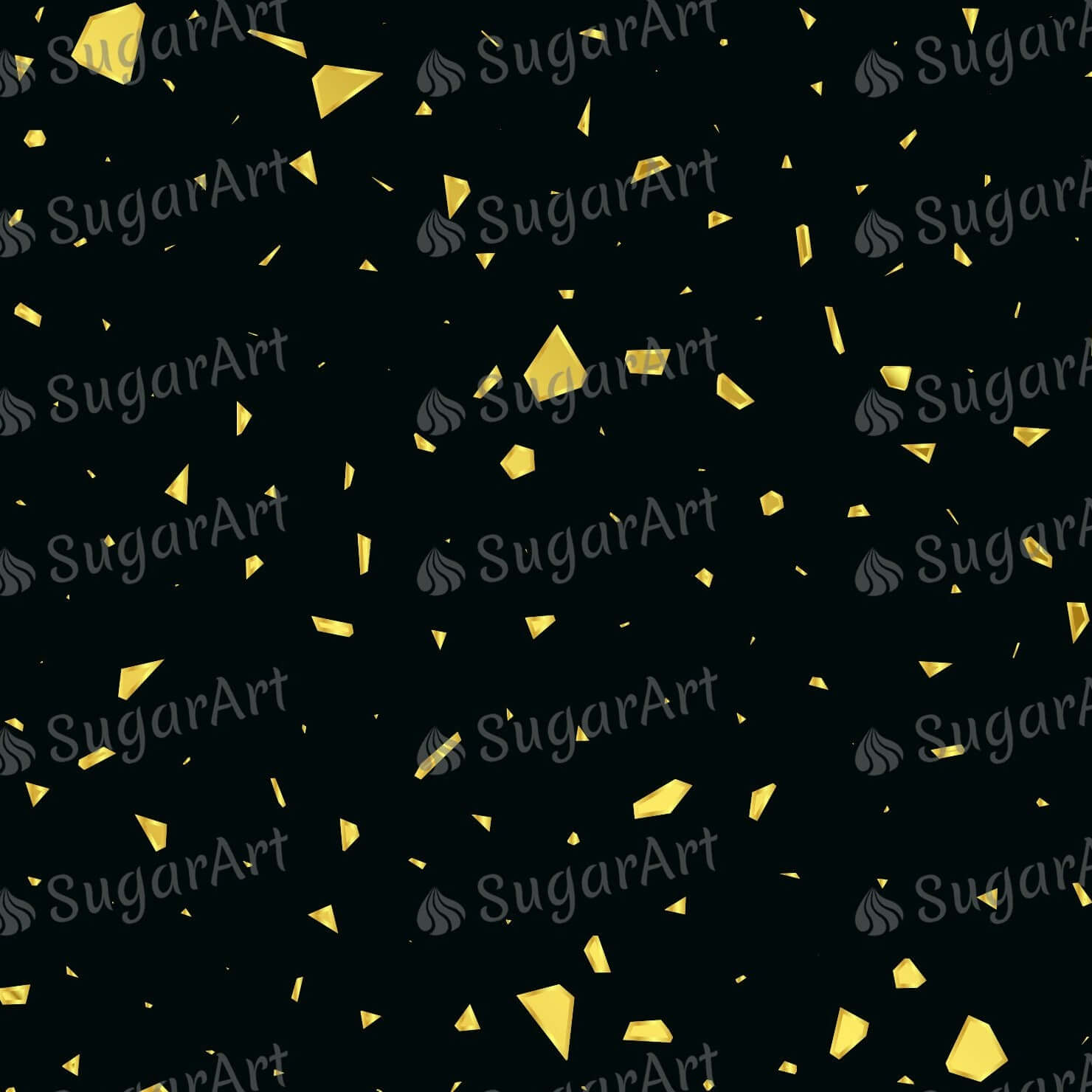 Black and Gold Terrazzo Marble Mosaic - Icing - ISA182.