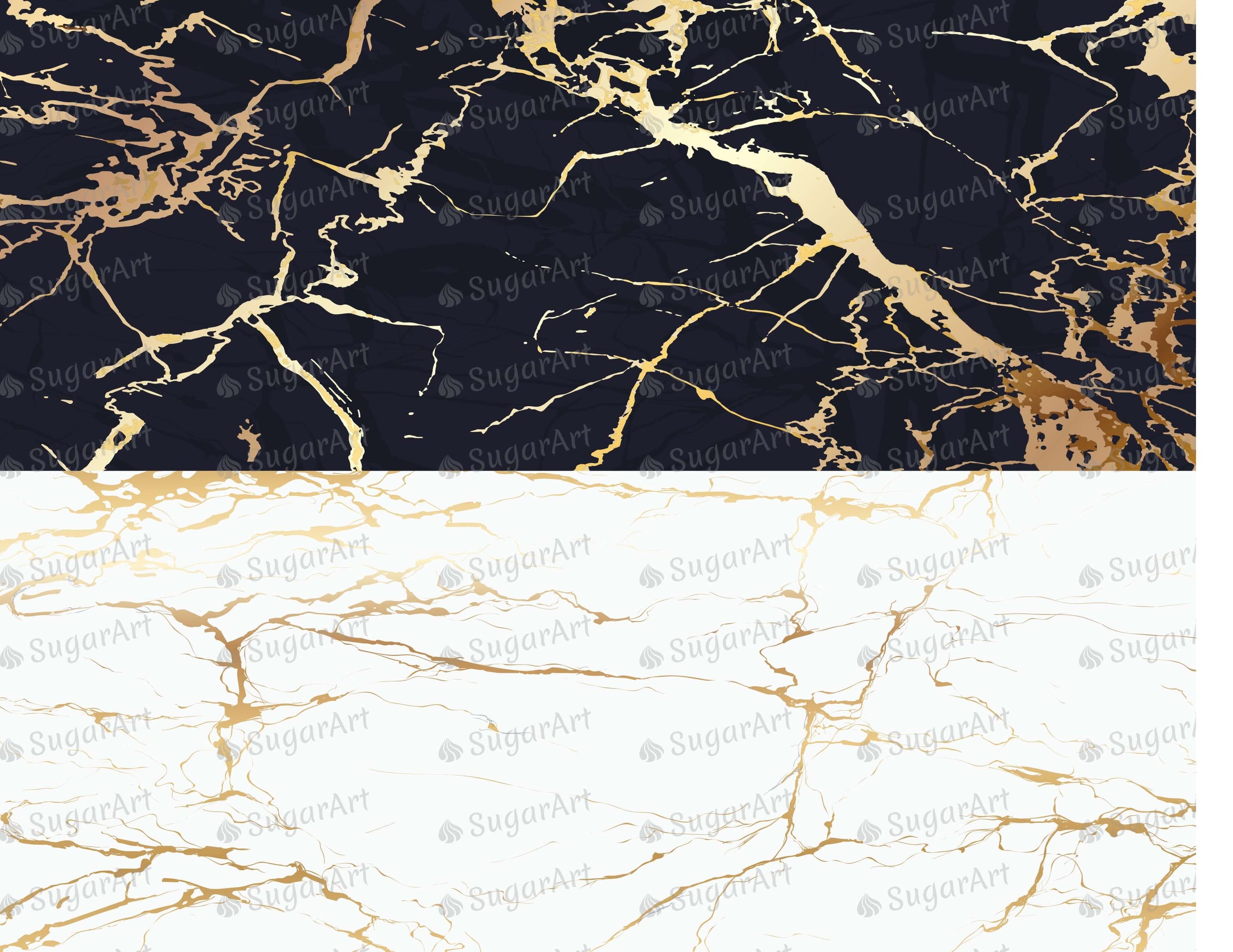 Luxury Dark Blue and White Marble Texture - Icing - ISA187.