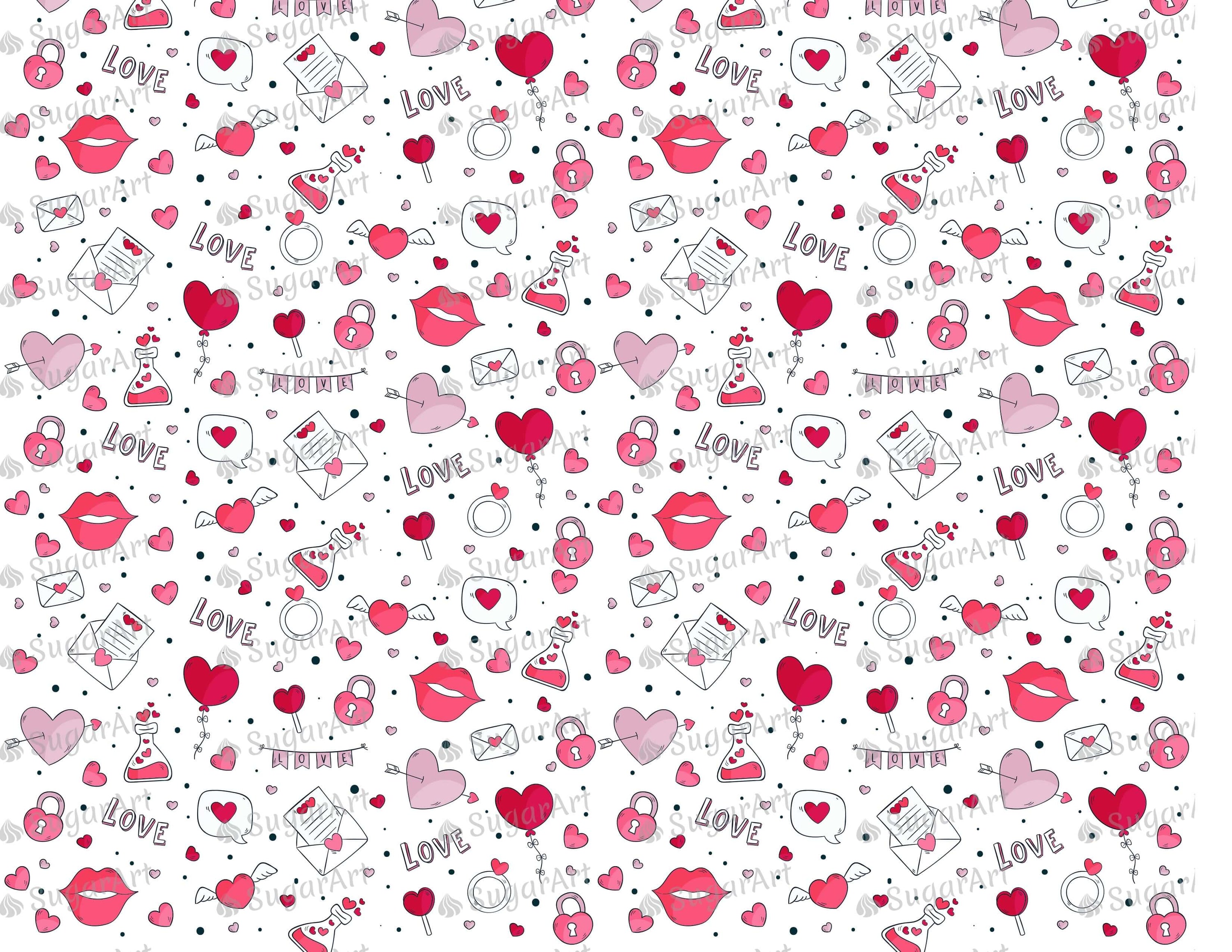 Love Potion Cute Valentine Day Background - Icing - ISA202.