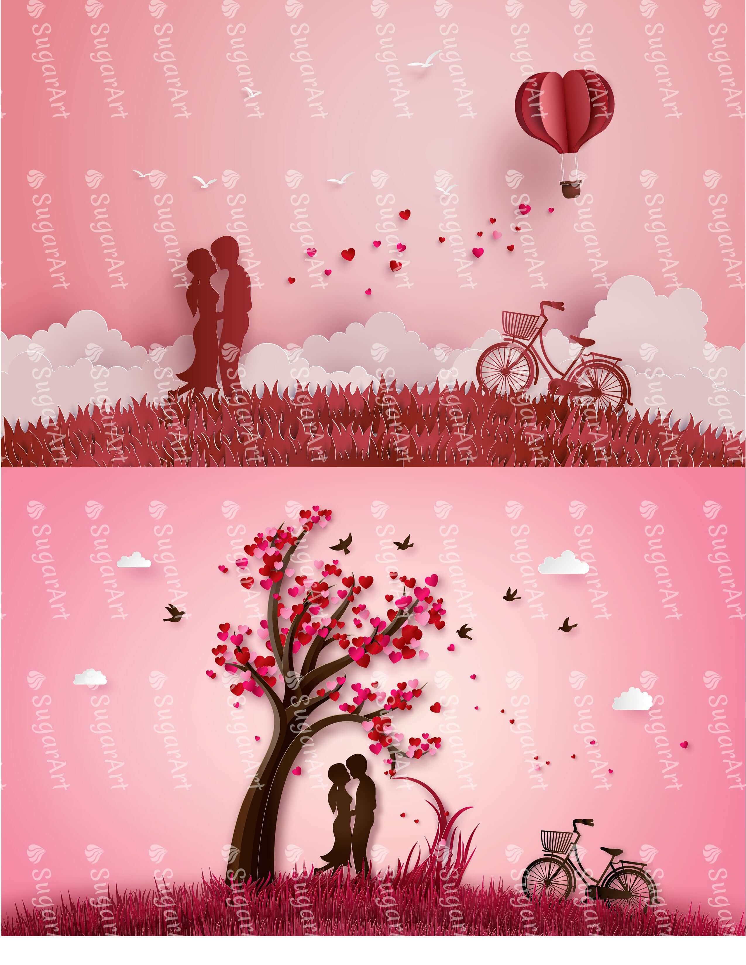 Two Love Story Illustrations - Icing - ISA207.
