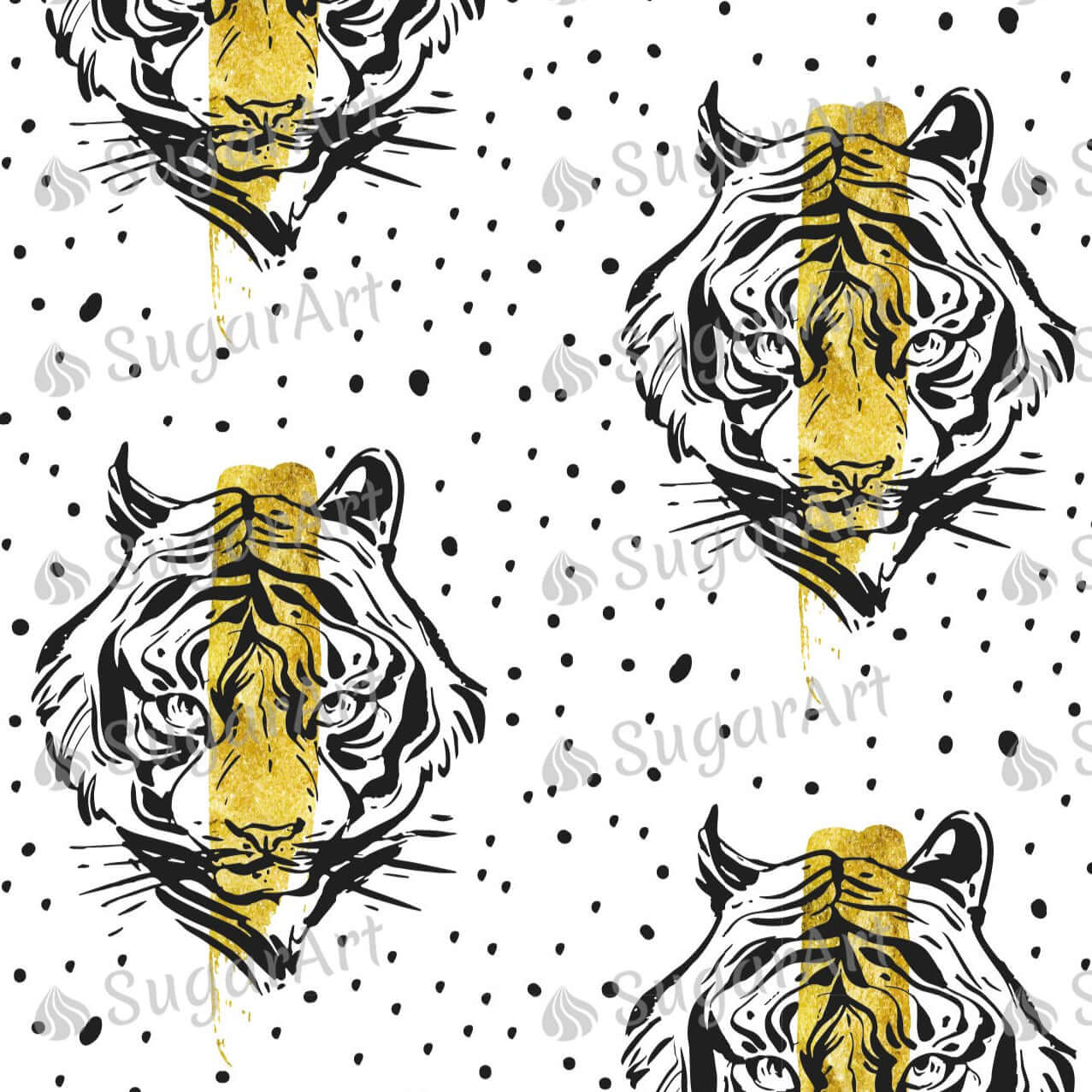 Creative Tiger Face Illustration - Icing - ISA214.