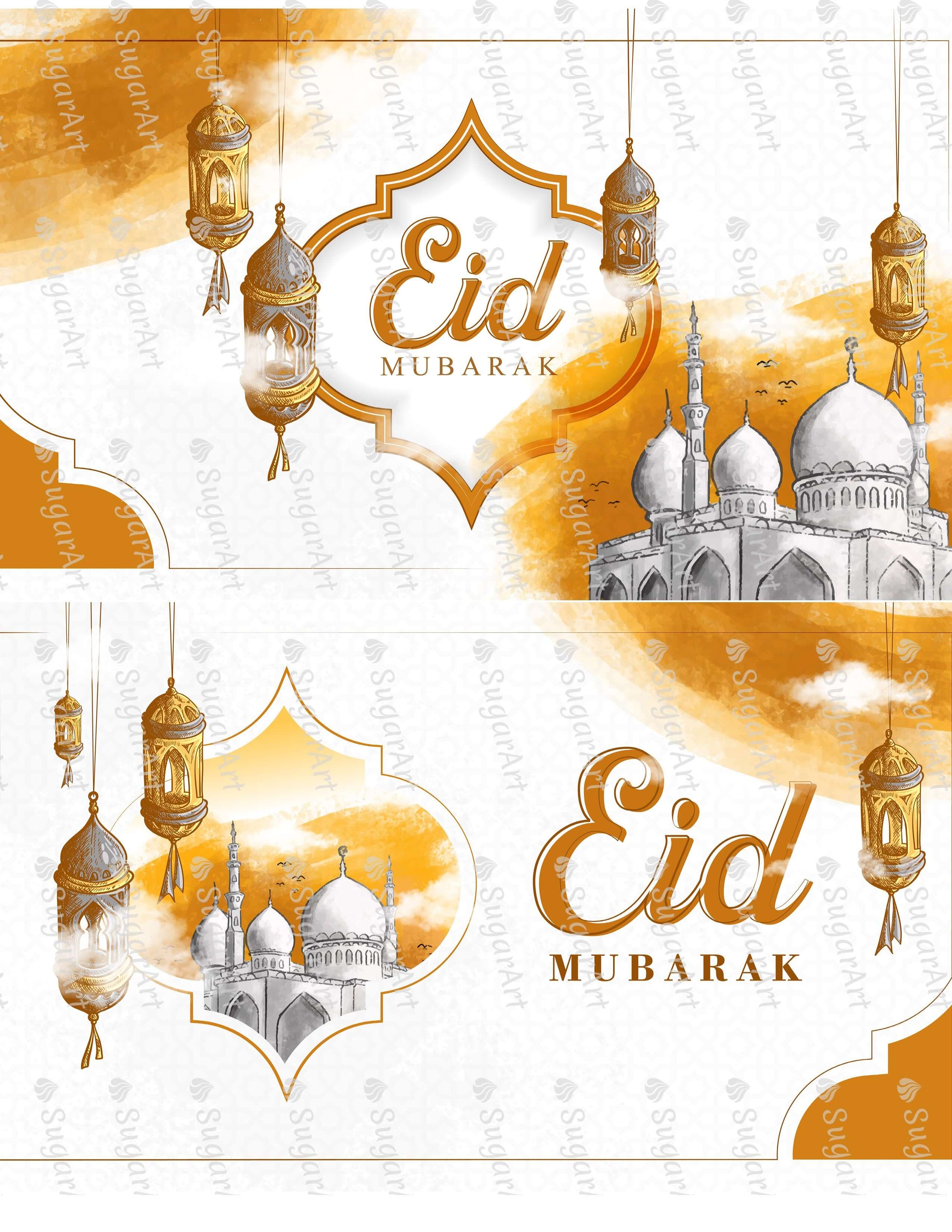 Two Eid Mubarak Illustrations - Icing - ISA228.