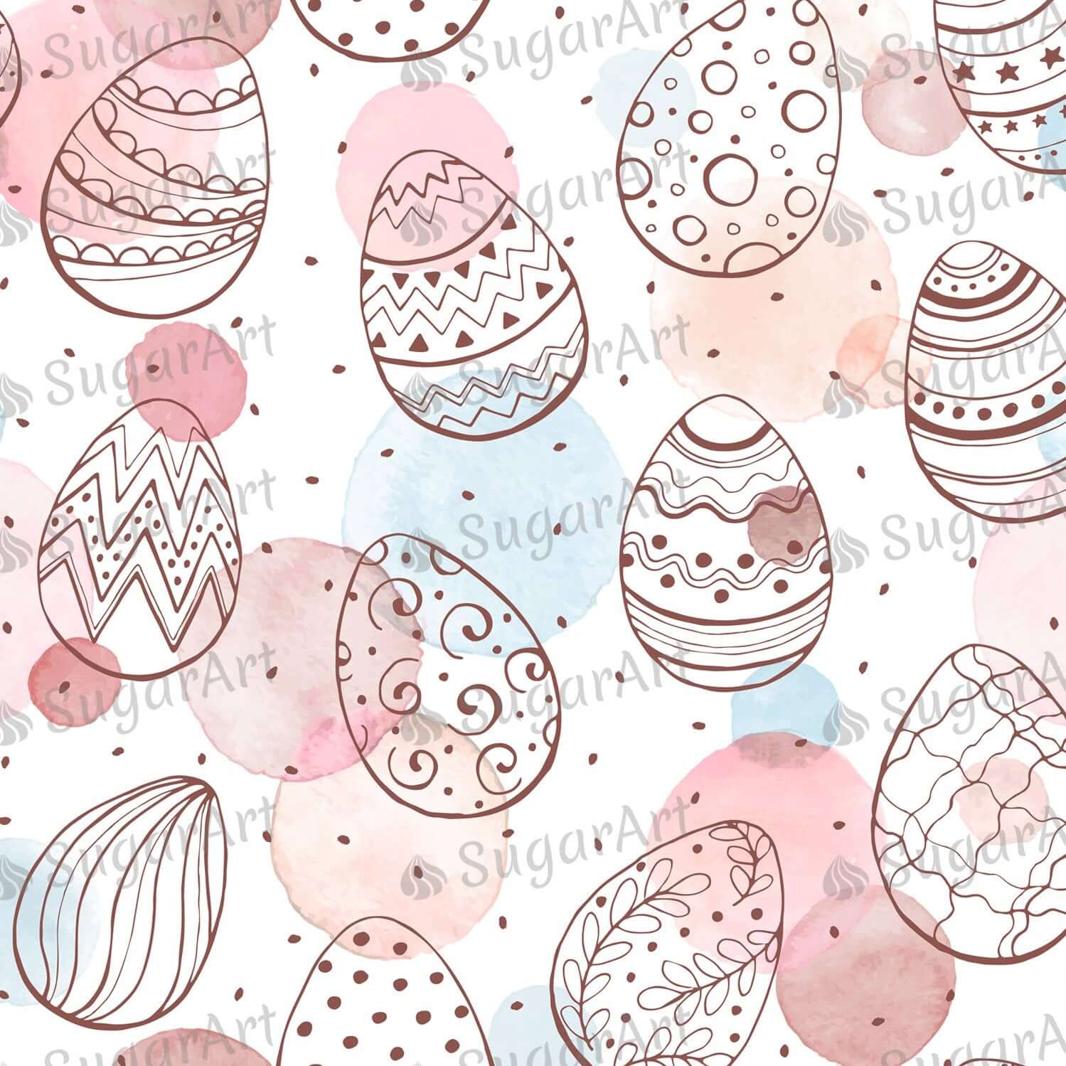 Easter Eggs Pastel Colors - Icing - ISA246.