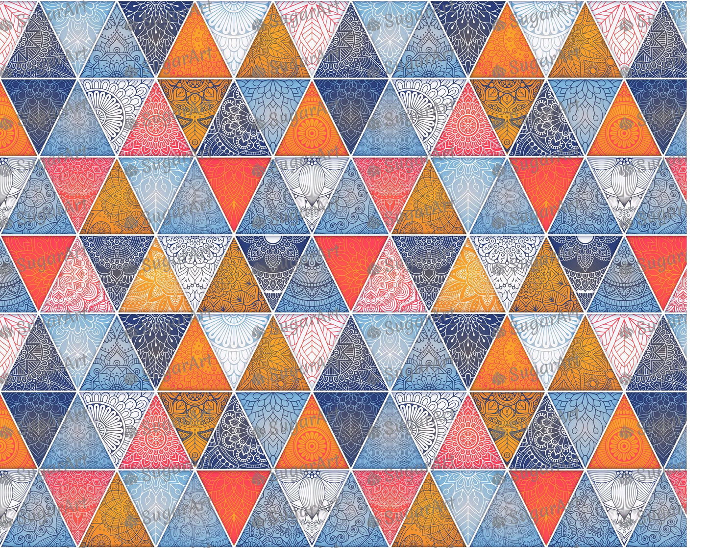 Geometric Abstract Background with Mandalas - Icing - ISA247.