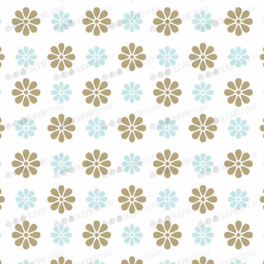 Meringue Transfer Sheets | Sugar Stamps | A beautiful floral pattern - B10M
