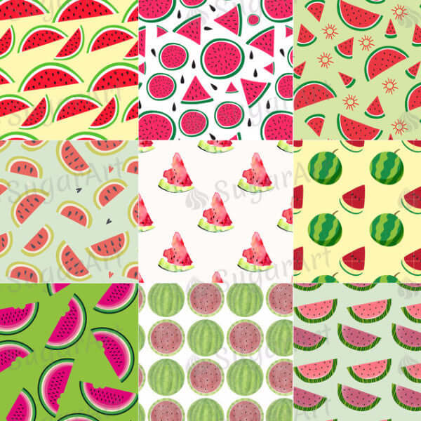 Watermelon Pattern - BSA011-Sugar Stamp sheets-Sugar Art