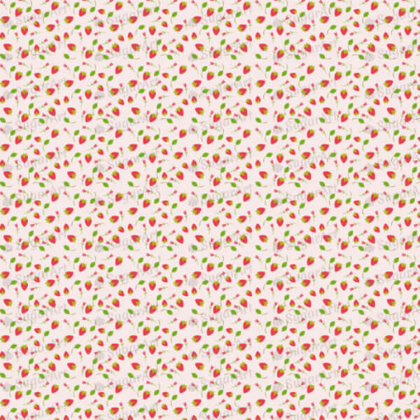 Strawberry Field - BSA015-Sugar Stamp sheets-Sugar Art