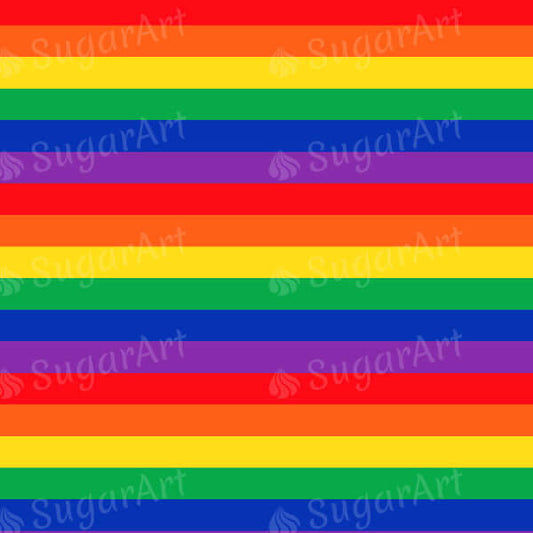 Rainbow Colourful Stripes Background - BSA021-Sugar Stamp sheets-Sugar Art