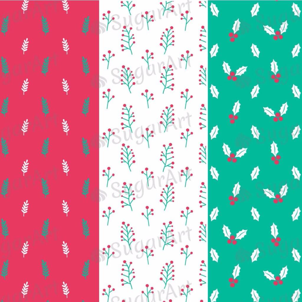 Christmas Patterns with Floral Elements - BSA036.