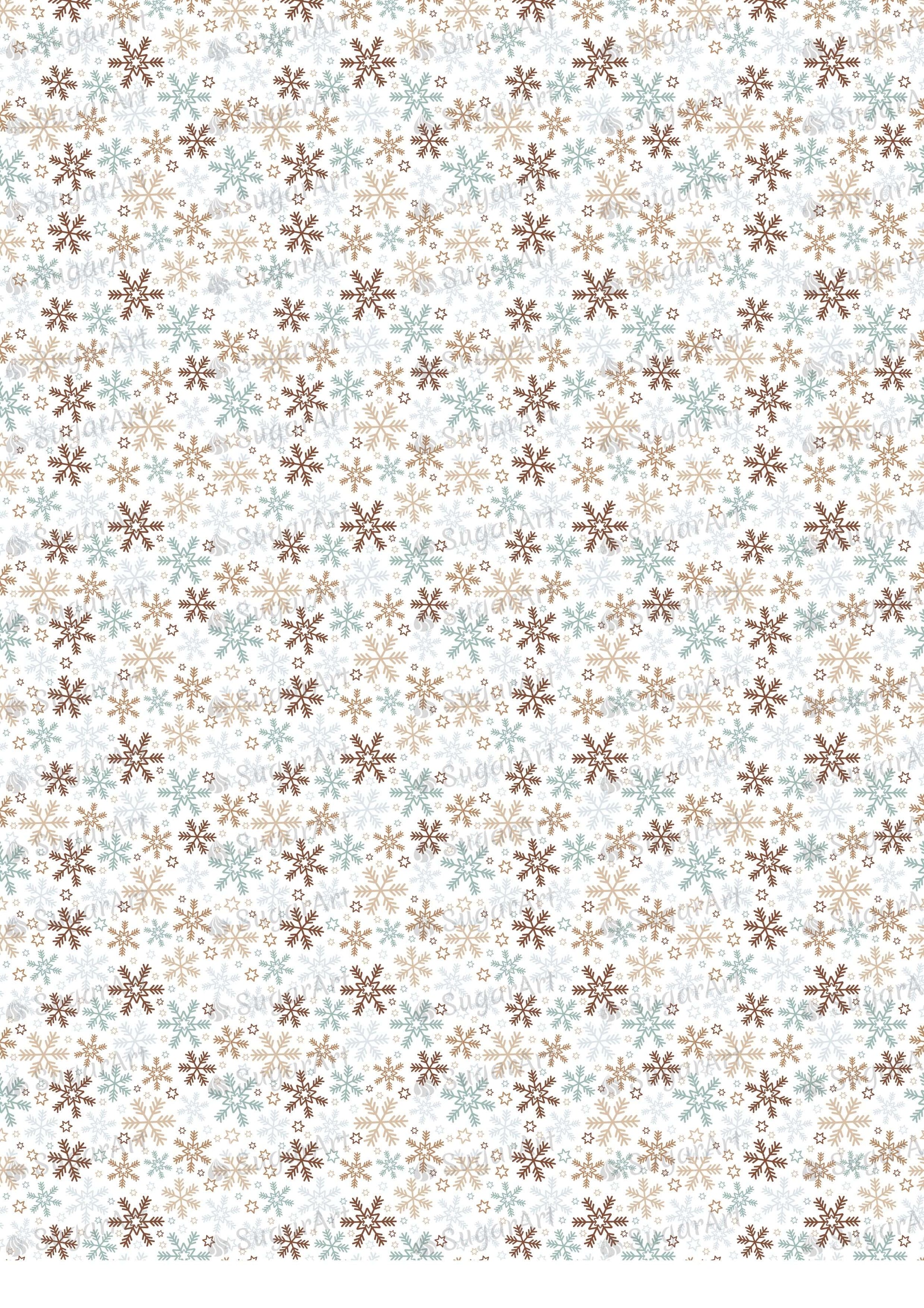 Gold and Silver Snowflakes and Stars - BSA037.