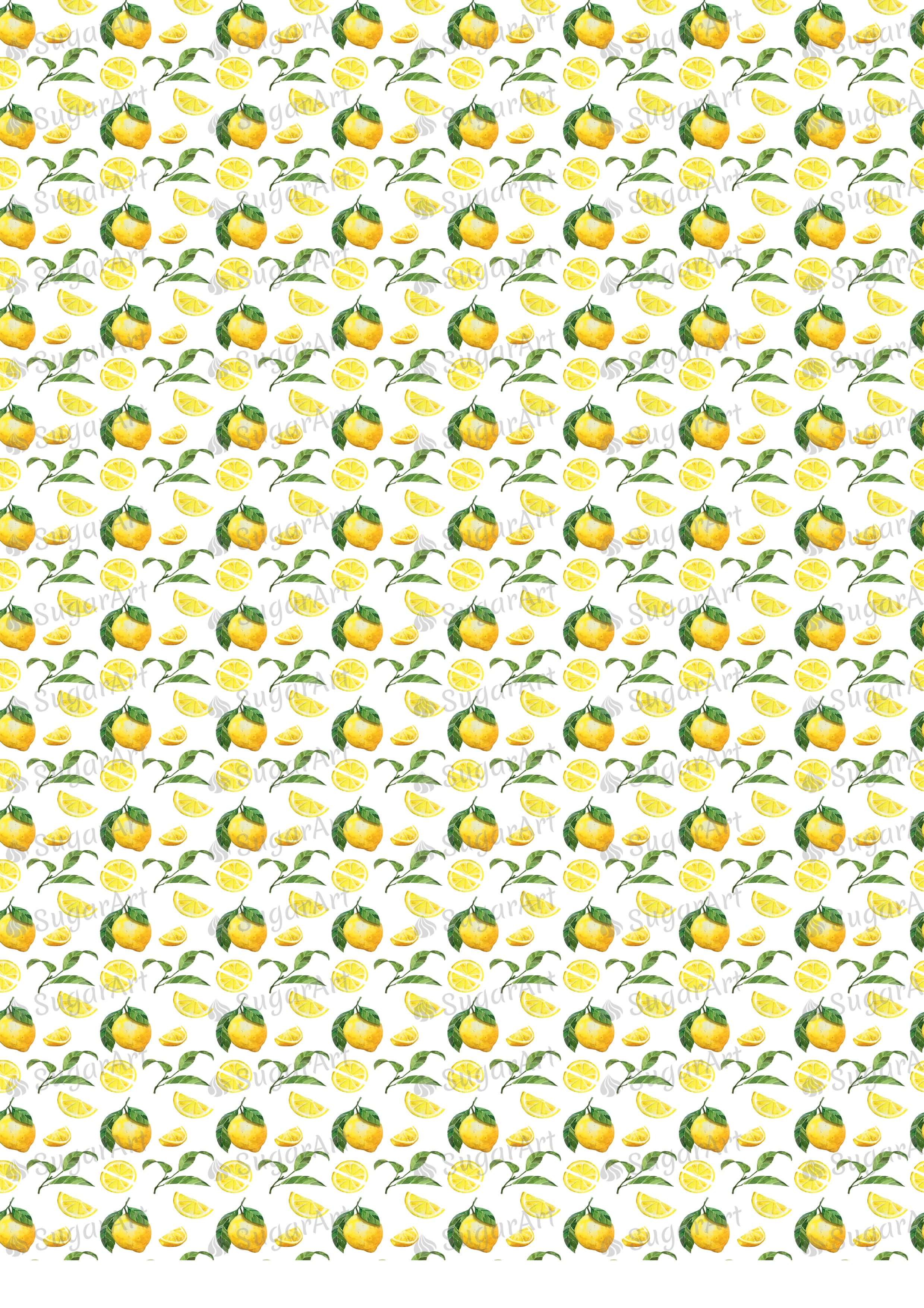 Watercolor Lemons Pattern - BSA040.