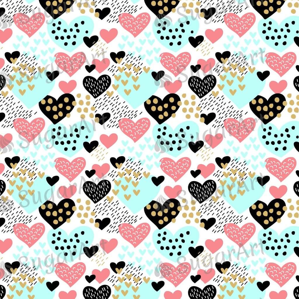 Hearts and Dots background - BSA046.