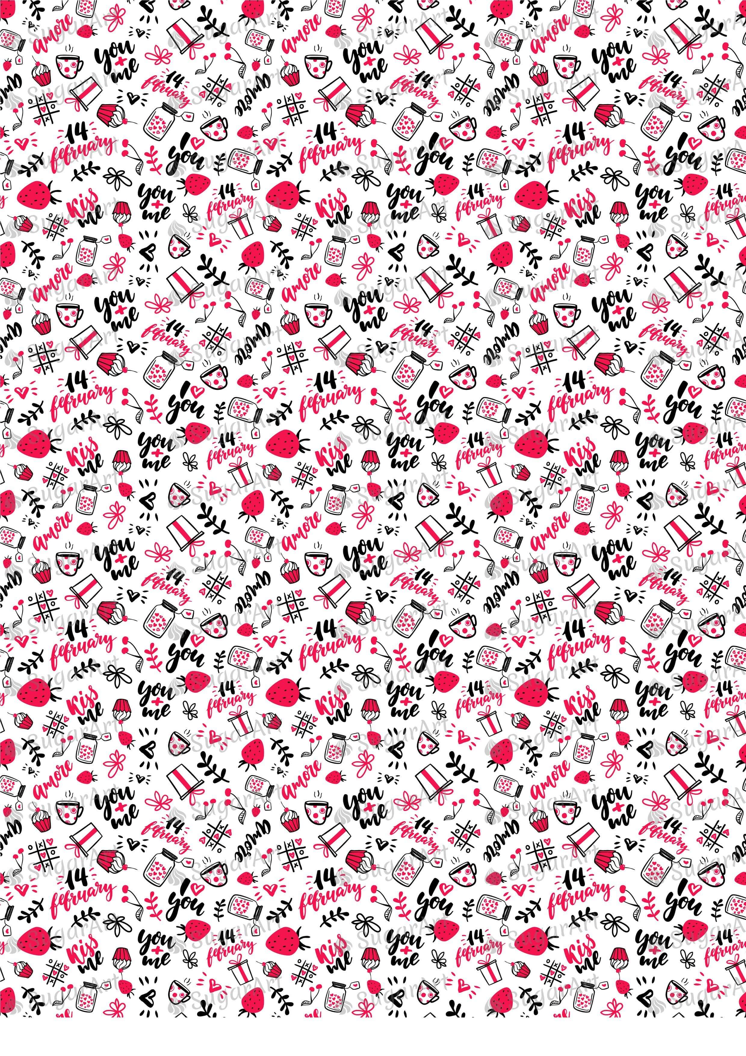 Doodle Valentine Background - BSA047.