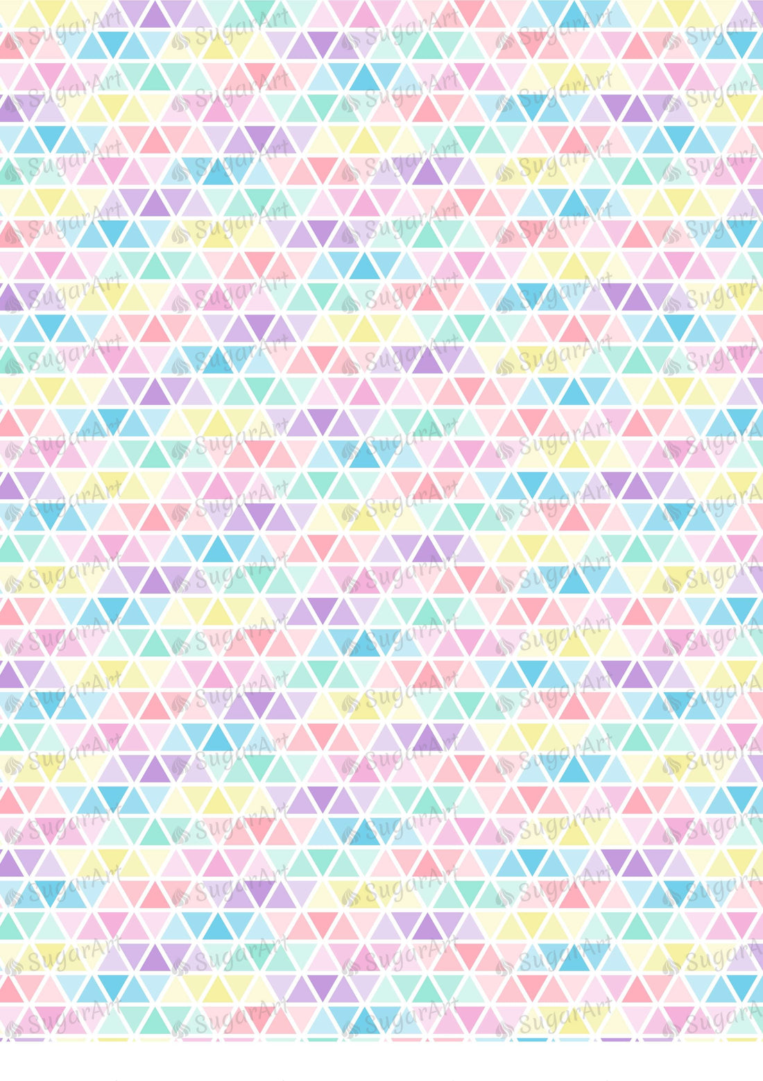 Pastel Colors Triangles - BSA050 – Sugar Art