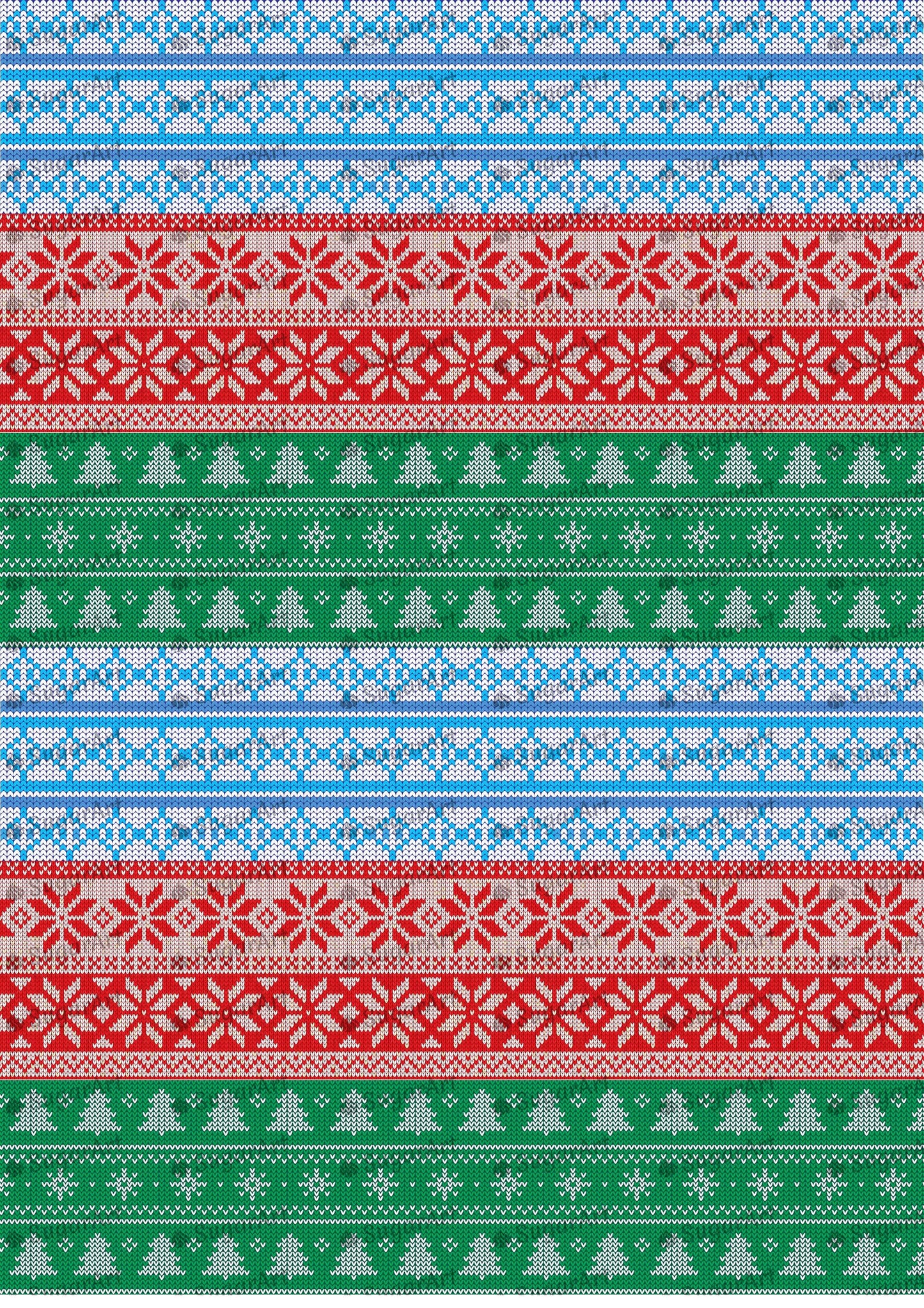 Knitted Blue, Red, Green Background - BSA065.