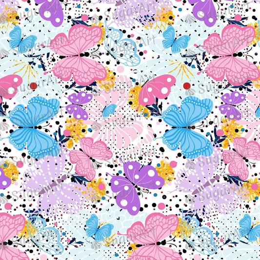 Flying Colorful Butterflies - BSA072.