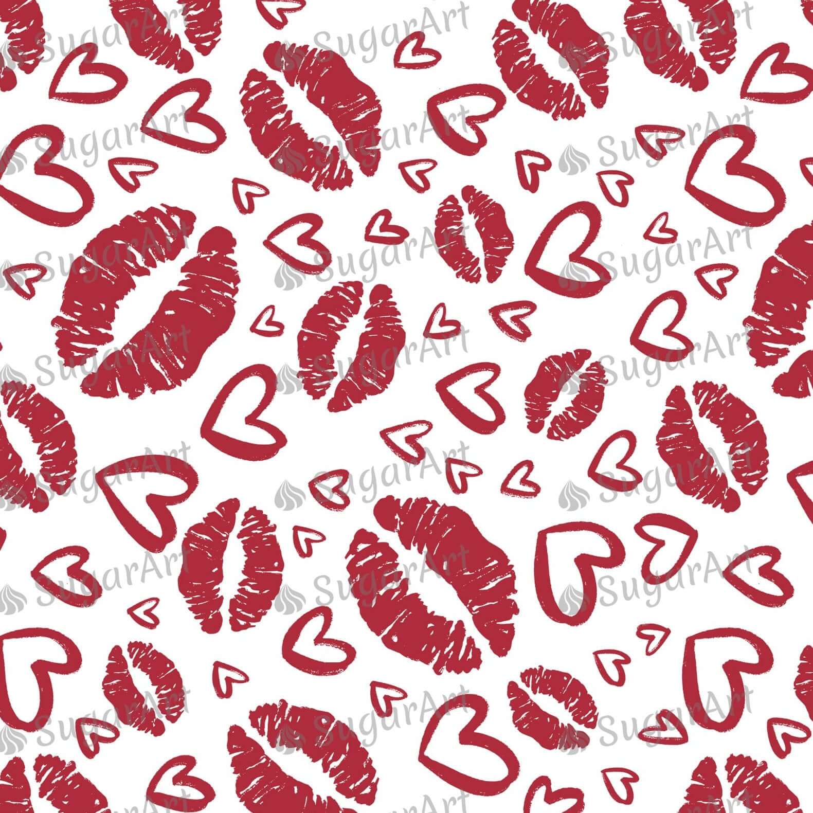 Red Kisses and Hearts - BSA083.