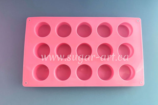 Round Cylinder Candy Silicone Mold - 15 Cavity 1.5" (4cm) each - BSUPP027.
