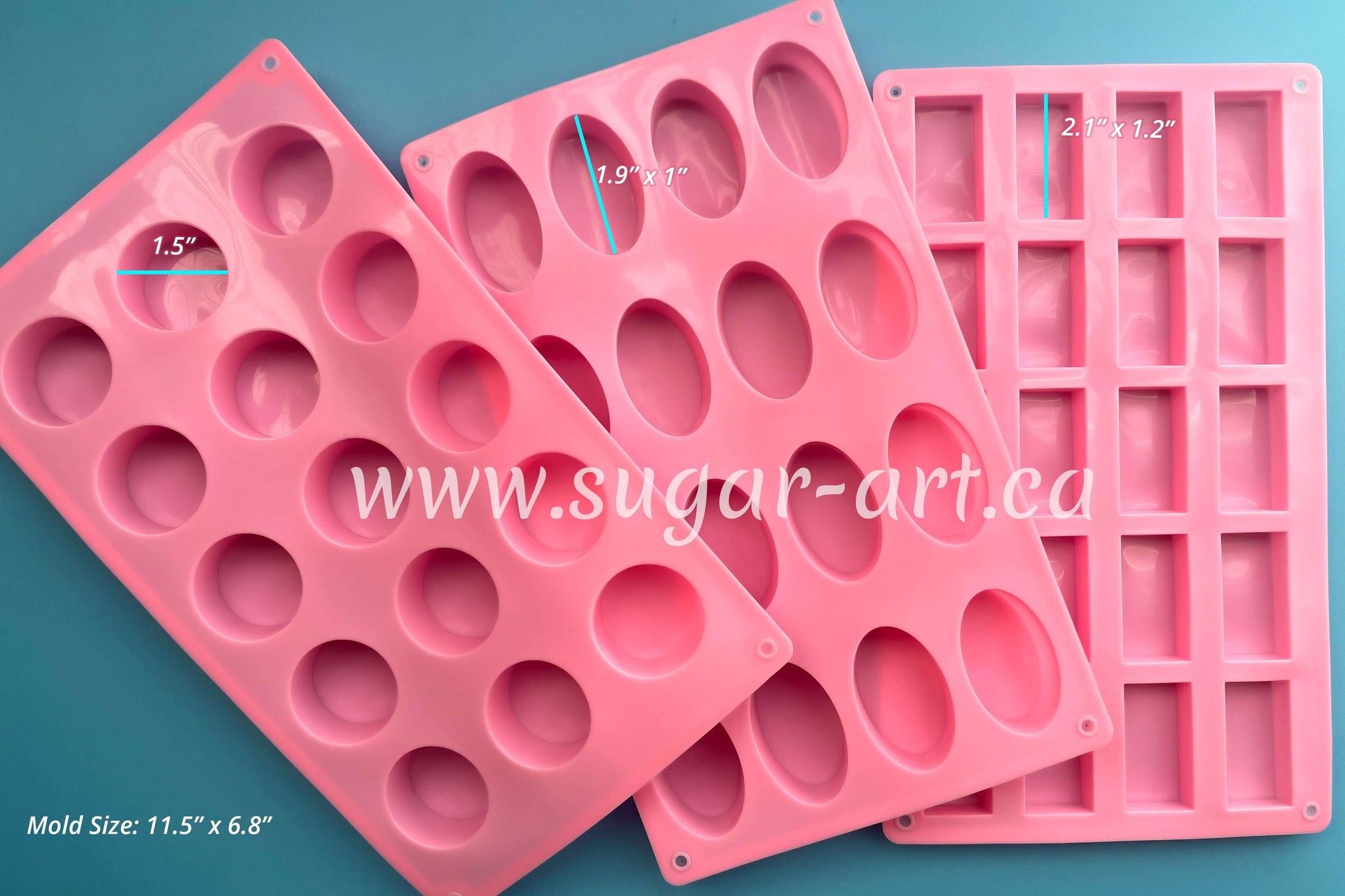 Round Cylinder Candy Silicone Mold - 15 Cavity 1.5 (4cm) each - BSUPP –  Sugar Art