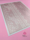 Baroque Style Fashion Lace On Peach - Edible Fabric - EF016.