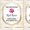 Valentines Day Candle Labels - Matte - Edible Fabric - EF029.