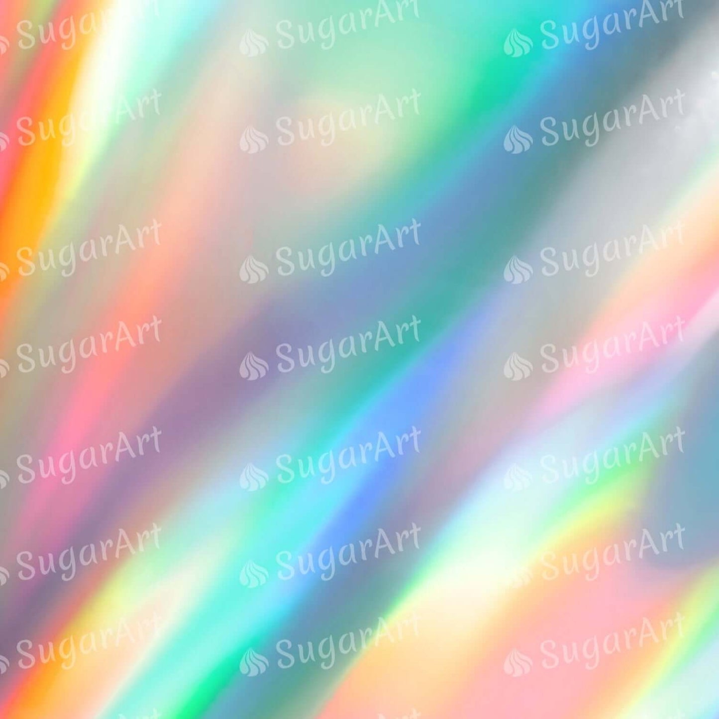 Pastel Vibrant Foil Background - Edible Fabric - EF032.