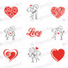 I love you, Couple in love - ESA002-Sugar Stamp sheets-Sugar Art