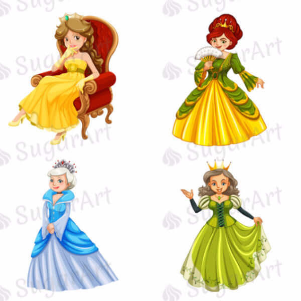 Princesses of Fairy Tales - ESA014-Sugar Stamp sheets-Sugar Art